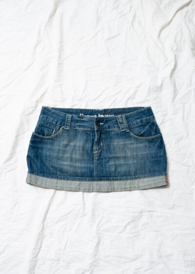 Vintage Y2K Denim Micro Skirt in Blue