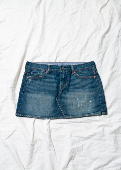 Vintage Y2K GAP Denim Micro Skirt in Blue