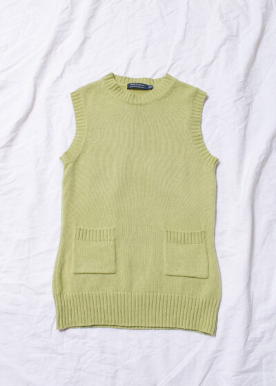 Vintage Y2K Slim Fit Cashmere Vest in Green