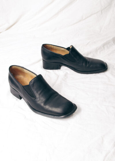Vintage 90s Guiseppe Alberto Leather Shoes in Black