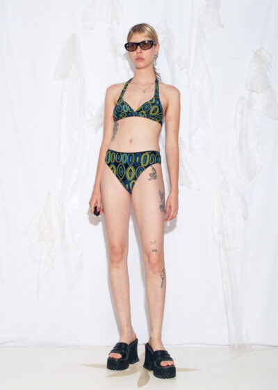Vintage 90s Deadstock Bikini in Green and Black