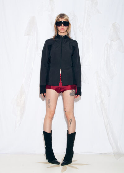 Vintage Y2K Racing Jacket in Black