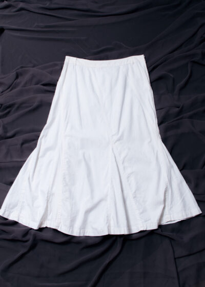 Vintage Y2K Maxi Skirt in White Linen Blend