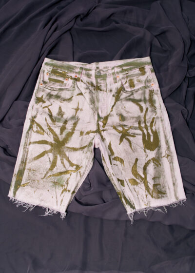 Reworked Vintage Y2K Levi's Denim Shorts with Star Print