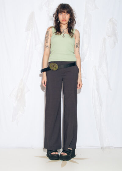 Vintage Y2K Wide-Leg Trousers in Grey