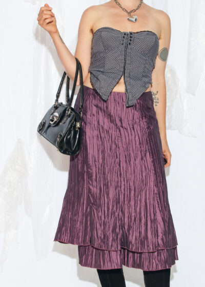 Vintage Y2K Prom Midi Skirt in Purple