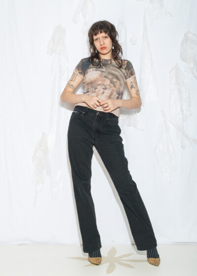 Vintage 90s Boyfriend Jeans in Faded Black