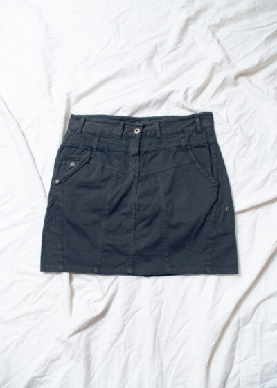 Vintage Y2K Mini Cargo Skirt in Grey