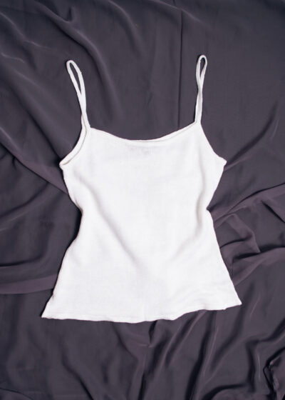 Vintage Ralph Lauren top 90s white knit minimalist singlet