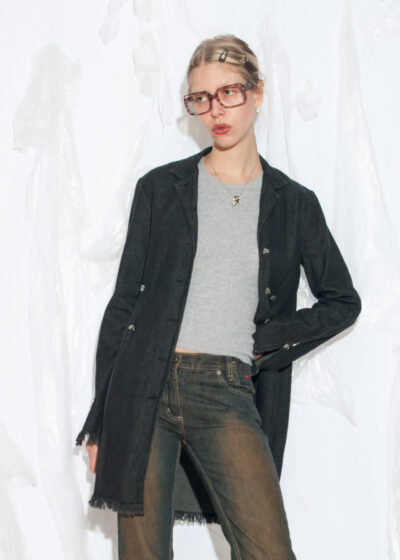 Vintage Y2K Biche de Bere Blazer Coat in Grey