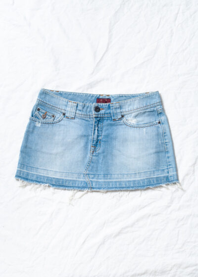Vintage Y2K Denim Micro Skirt in Blue