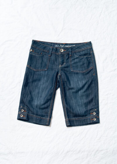 Vintage Y2K Denim Capri Pants in Blue