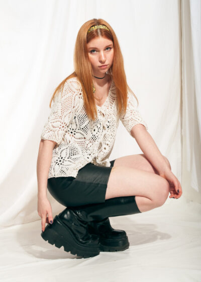 Vintage Crocheted Cardigan 50s Rare Handmade Beige Lace Top