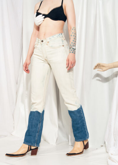 Reworked Vintage Levi's Jeans 90s Straight Leg Denim Pants