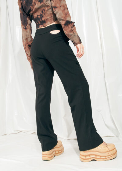 Vintage Flare Trousers Y2K Reworked Cut Out Flares