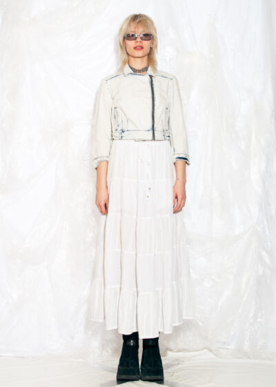 Vintage denim jacket 80s grunge acid wash cropped jacket