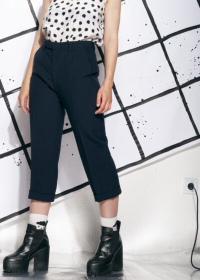 Vintage crop trousers 90s reworked capri pants
