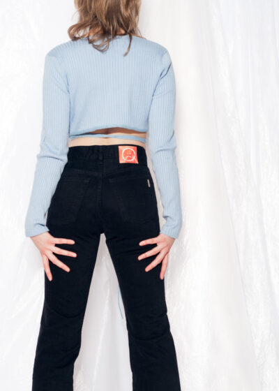 Vintage Jeans 90s Reworked Sad Smiley Patch Denim Pants