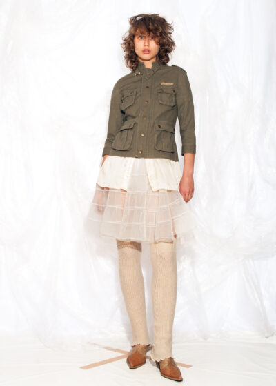 Vintage Y2K Criminal Denim Jacket in Gorpcore Khaki