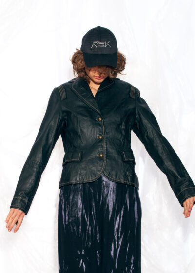 Vintage Y2K Leather Jacket in Black