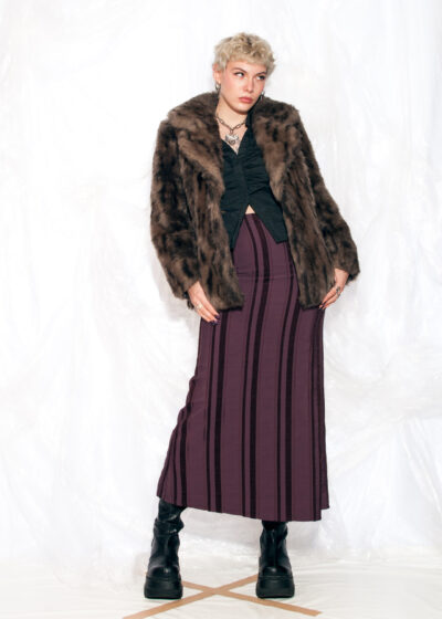 Vintage 70s Winter Teddy Coat in Brown Faux Fur