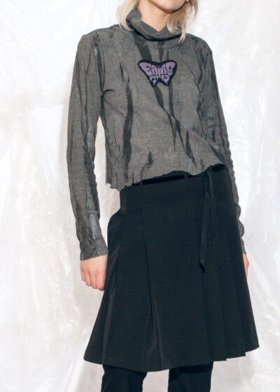 Vintage Y2K Reworked Top w Eat Acid Butterfly Patch