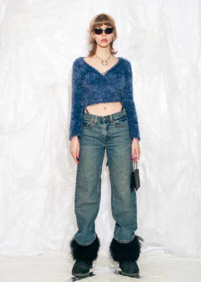 Vintage Y2K Levi's Flare Jeans in Blue Denim