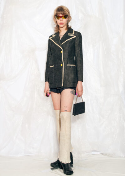 Vintage 60s Preppy Mod Blazer in Grey by Alexon Youngset