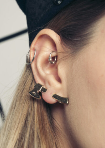 Axe ear cuff - 90s vintage deadstock earring