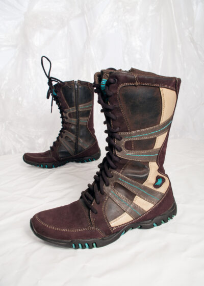Vintage Y2K Mustang Boxing Boots in Brown Leather