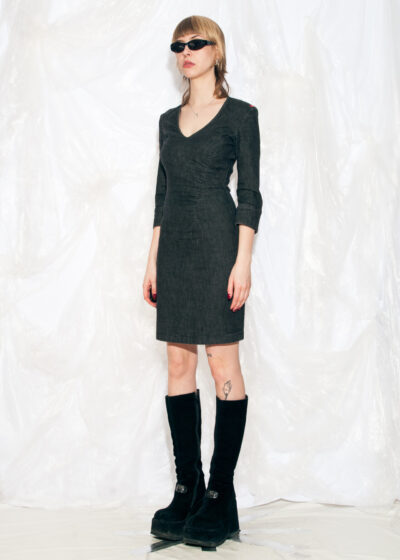 Vintage Y2K Miss Sixty Mini Dress in Grey Office Look