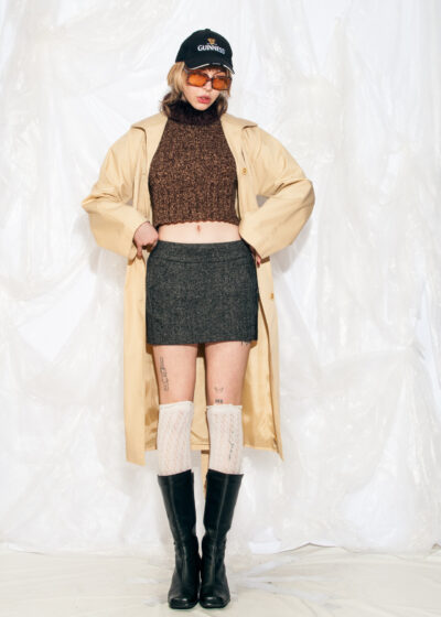 Vintage 70s Trench Coat in Beige by Althof Petit Paris