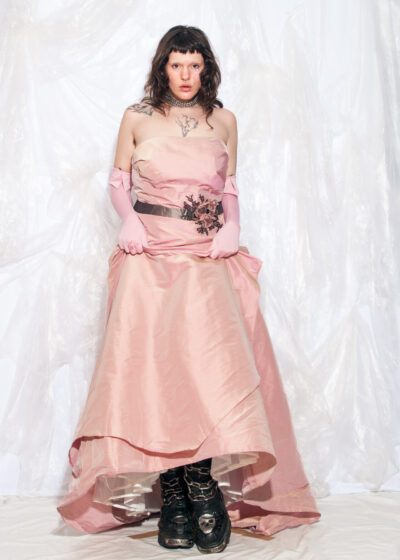 Vintage Y2K Evening Dress in Pink Fairycore
