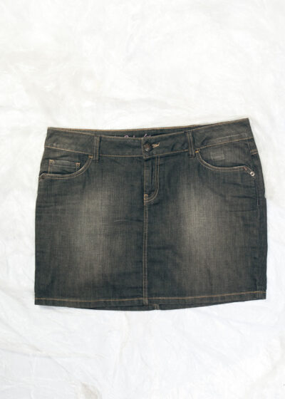 Vintage Y2K Denim Skirt in Grey