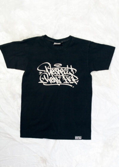 Vintage Y2K Hip Hop Print T-shirt in Black