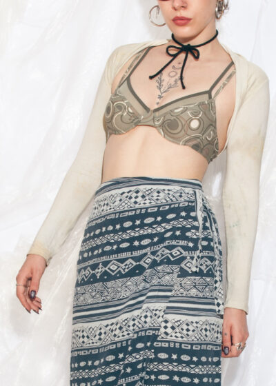 Vintage 90s Bikini Top in Mud Green