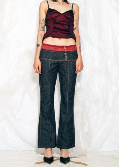 Vintage Y2K Marithe Francois Girbaud Flare Jeans in Blue