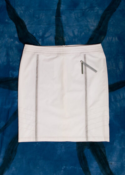 Vintage Y2K Techwear Midi Skirt in Off White