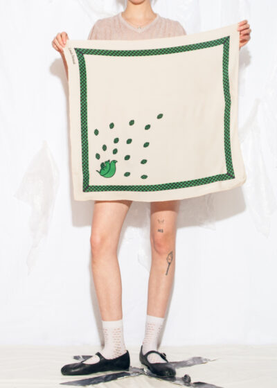 Vintage 60s Louis Feraud Silk Scarf in Beige