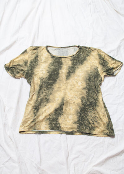 Vintage Y2K Goblincore Baby Tee in Tie Dye Green