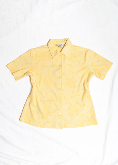 Vintage 90s Yellow Shirt Top