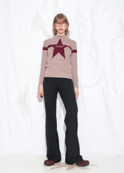 Vintage Y2K WHAT Star Knit Jumper