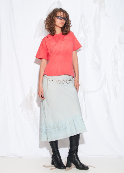 Reworked 70s Single Stitch Butterfly T-shirt in Pink