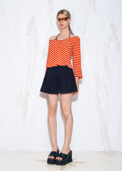 Vintage 90s Sonia Rykel Striped Clown Top in Red & Yellow