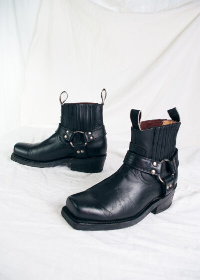 Vintage 90s Buffalo Moto Boots in Black