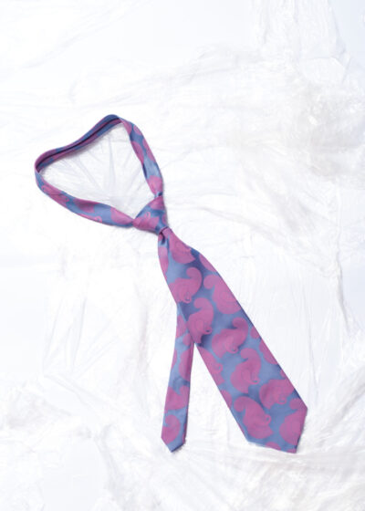 Vintage 70s Psychedelic Tie in Purple and Pink