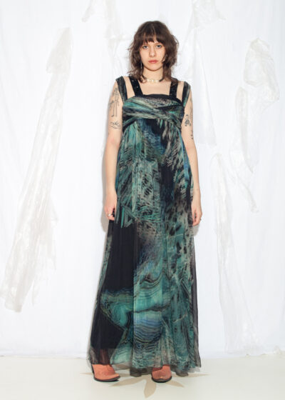 Vintage Y2K Matthew Williamson Maxi Dress in Blue