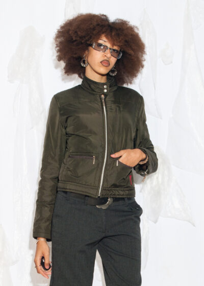 Vintage Y2K InWear Racing Style Jacket in Khaki