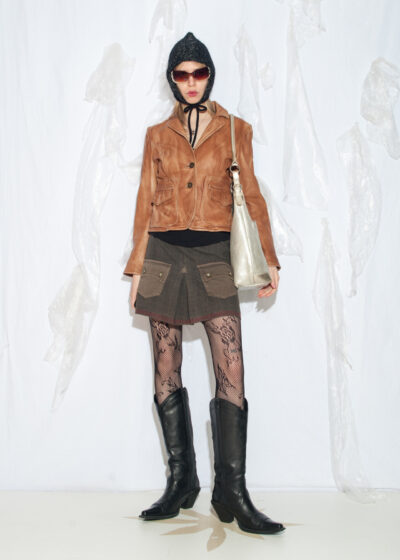 Vintage Y2K Steffen Schraut Leather Blazer in Brown