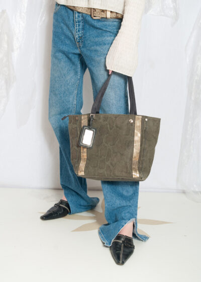 Vintage Y2K George Gina & Lucy Tote Bag in Snakeskin Grey